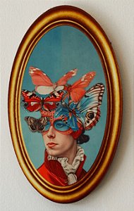 Azulejo Oval - Homem Borboleta