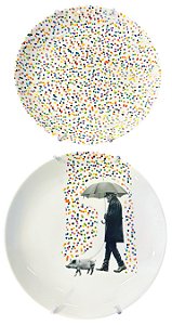 Conjunto de Pratos Chuva de confetti