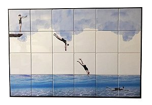 Painel Mergulho 95x64cm com moldura