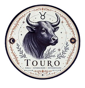 Azulejo redondo 19cm - Signo Touro