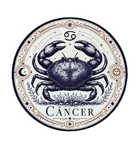 Azulejo redondo 19cm - Signo Cancer