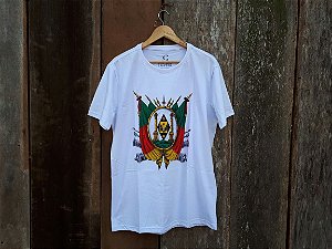 Camiseta branca Brasão