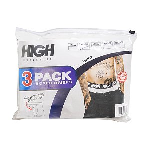 Cueca High Company Pack 3 Uni Boxer Shorts White