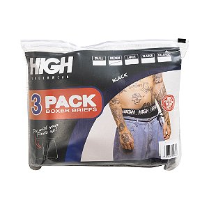 Cueca High Company Pack 3 Uni Boxer Shorts Black