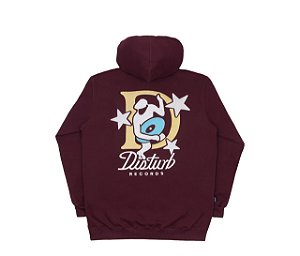 Moletom Disturb Stolen Vinyl Hoodie in Burgundy