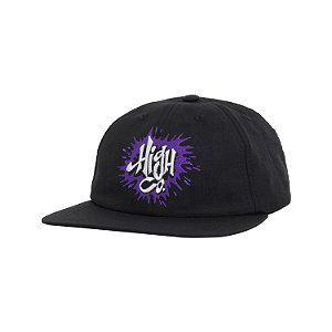 Boné High Company 6 Panel Logo Preto - Rock City