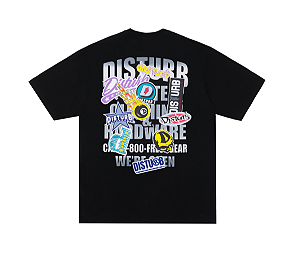 Camiseta Disturb Fresh Gear T Shirt in Black