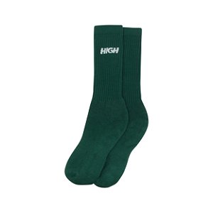 Meia High Company Socks Logo Green