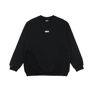 Moletom High Company Crewneck Fuzzy Black