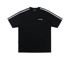Camiseta Disturb Stripe Logo T Shirt in Black