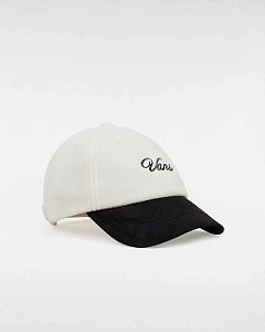 Boné Vans Script Curved Bill Jockey Off White Preto