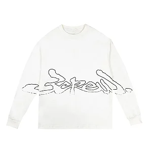 Camiseta Barra Manga Longa "Assinatura Remix" Branca
