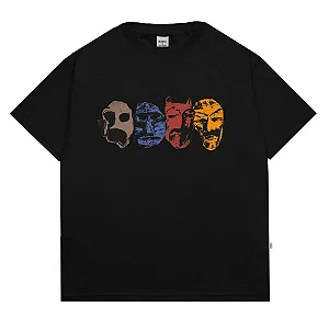 Camiseta Barra "Mascarados" Preta