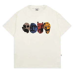 Camiseta Barra "Mascarados" Off White