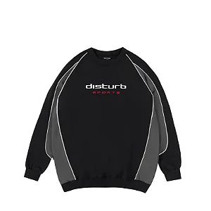 Moletom Disturb Sportsgear Crewneck in Black