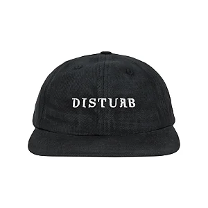 Boné Disturb Washed 6 Panel in Black