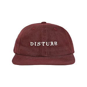 Boné Disturb Washed 6 Panel in Burgundy