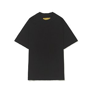 Camiseta Barra "B Garça" Alto Relevo Puída Preta