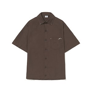 Camisa de Botão Barra Classica B Garça Marrom