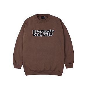 Moletom Disturb Fragment Crewneck in Brown