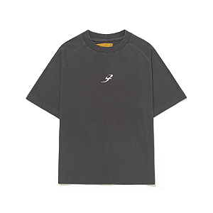 Camiseta Barra Raglan B Garça Estonada Grafite