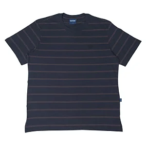 CAMISETA TUPODE LISTRADA ANC PRETO MARROM