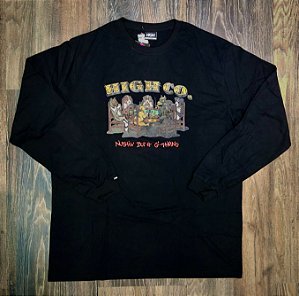Camiseta High Company Longsleeve Dogz Black - So High Skate & Urban Shop
