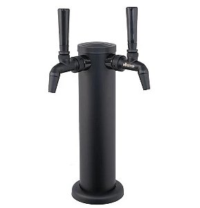 Torre kEGLAND Inox Black Phantom 2 Torneiras Italiana preto NUKATAP SS SKU KL20916 SKU KL17978