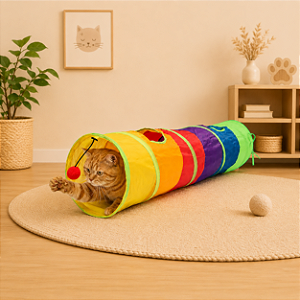 Túnel Interativo para Gatos | DM Pets
