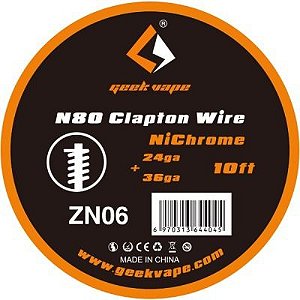 Coil / Fio - N80 Fused Clapton - ZN 06 - Geek Vape