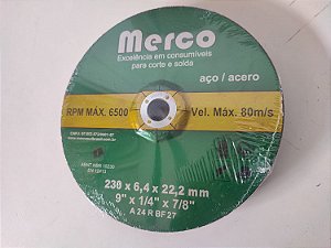 Disco de Desbaste  9" Caixa com 30 Unidades - MERCO