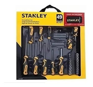 Jogo de Chave Fenda e Phillips + Bits 49 peças - STHT70887M - STANLEY
