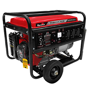 Gerador de Energia a Gasolina 8000W 7,2Kva Bivolt com Partida Manual e Elétrica - TG8000CXER - TOYAMA