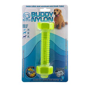 Mordedor de Nylon p/ Cães Buddy Toys Parafuso Verde