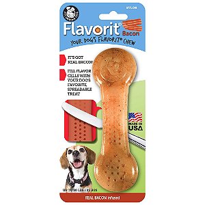 Brinquedo Mordedor p/ Cachorro Pet Qwerks Flavorit Bacon G