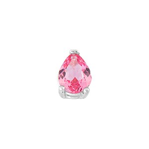PINGENTE PONTO LUZ GOTA 6X8 SAFIRA ROSA