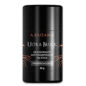 Desodorante Antitranspirante em Barra ULTRA-BLOCK Fragrância Suave 50g - AKADAMA