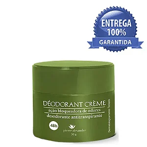 Desodorante em Creme Antitranspirante 48h Bloqueador de Odores 50g | Pierre Alexander