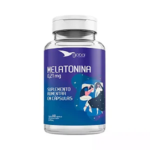 Melatonina 0,21mg em Cápsula - 60 CPS - GLOBAL