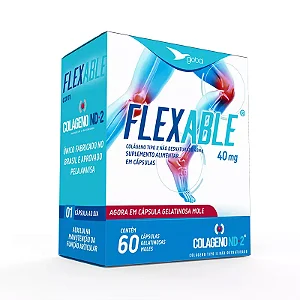 Colágeno Tipo 2 não Desnaturado 40mg - 60 CGM - Flexable - GLOBAL