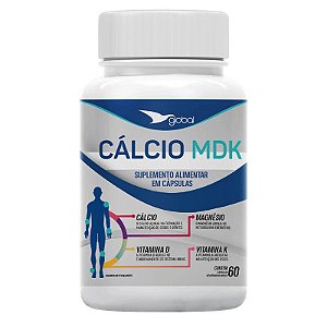 Suplemento MDK com Cálcio, Magnésio, Vitamina D e K - 60 CGM - GLOBAL