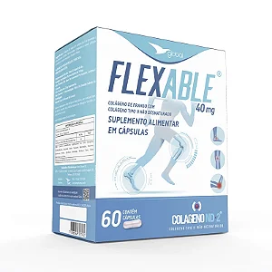 Colágeno Tipo 2 não Desnaturado 40mg - 60 CPS - Flexable - GLOBAL