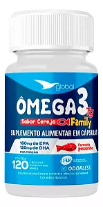 Ômega 3 Peixinho 18/12 Family Infantil Cereja - 120 CGM - GLOBAL