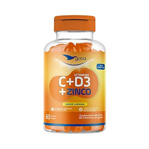 Suplemento Vitamina C, D3 e Zinco em Goma - 60 Gummies - GLOBAL