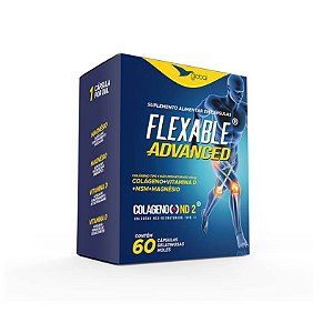 FlexAble Advanced Colágeno Tipo 2 UC-II + MSM + Vitamina D 60 Cápsulas | Global Suplementos
