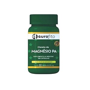 Cloreto de Magnésio P.A. 500mg Concentrado - Dormir, Câimbra Suplemento - 60 cáps | Eurofito