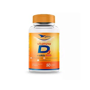 Vitamina D3 2000UI com Cálcio 90 Cápsulas Global Suplementos