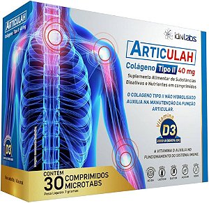 Suplemento ARTICULAH Colágeno Tipo 2 e Vitamina D - 30 Comprimidos - IDNLABS