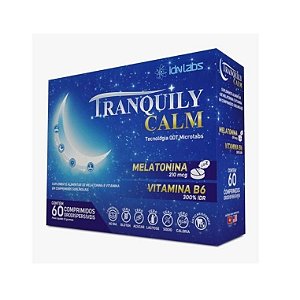 Melatonina com Vitamina B6 60 comp Orodispersível | Tranquily Calm IdnLabs