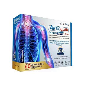 Colágeno Tipo 2 UC-II 40mg Não Desnaturado + Vit. D3 60 comp | Cartilagem | Articulah IdnLabs